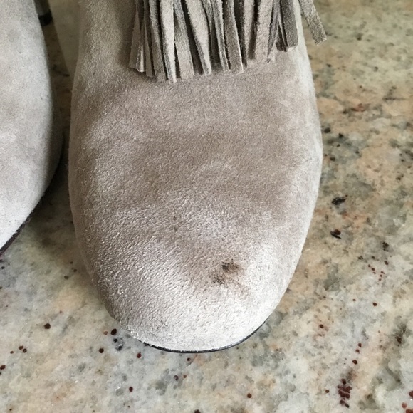Gucci Taupe Suede Tassel Heeled Booties AS IS - Picture 3 of 16